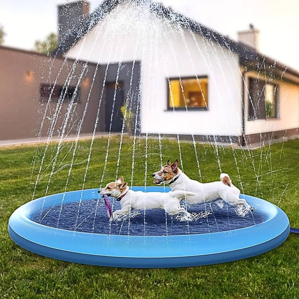 PawSplash Dog Bath – Inflatable Water Mat with Sprayers for Pets