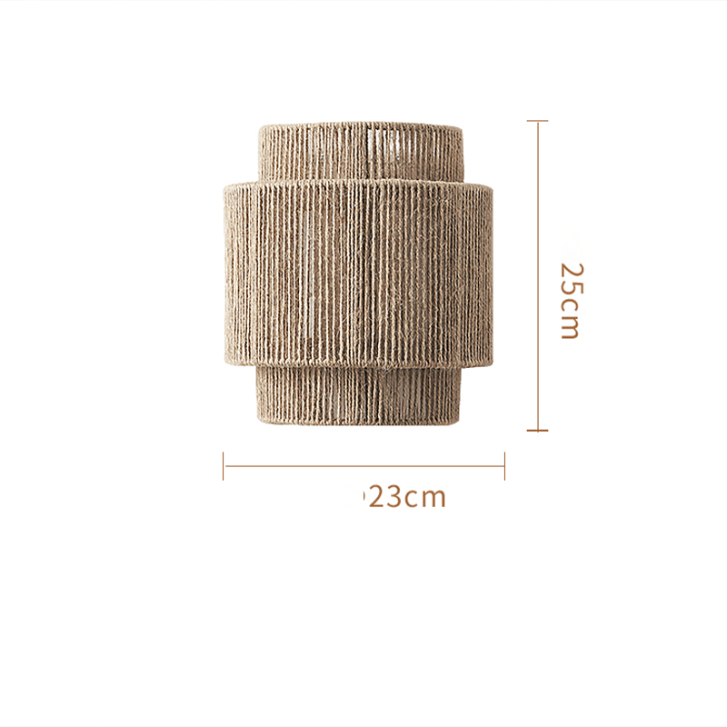 HempLume - Vintage LED lamp - Bohemian Wicker - Natural touch