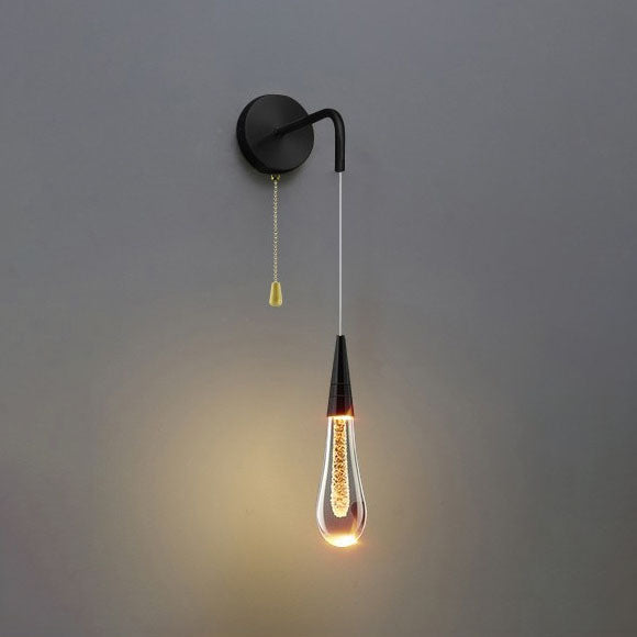 LumeTear Luxe LED Wall Lamp Dimmable Drop Design for Bedroom and Living Room