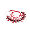 Portable elastic travel clothes rack