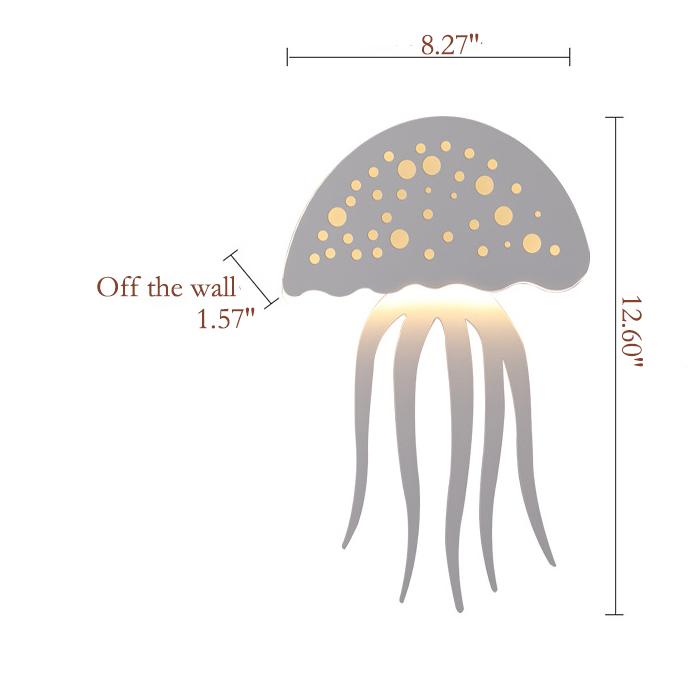 Modern creative 1-Light LED Jellyfish Wall Light