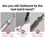 D1 Anti-slip and shock-resistant bits with Phillips screwdriver bits