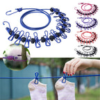 Portable elastic travel laundry rack