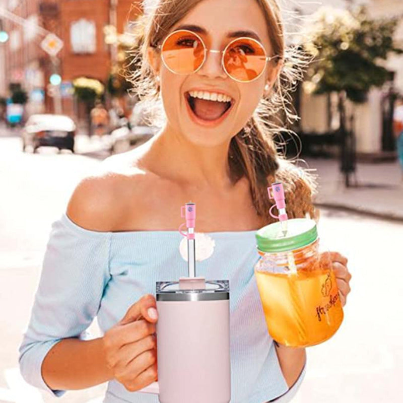 Silicone straw attachment