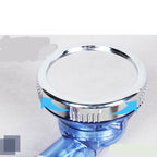 Pressure washing shower with negative ions
