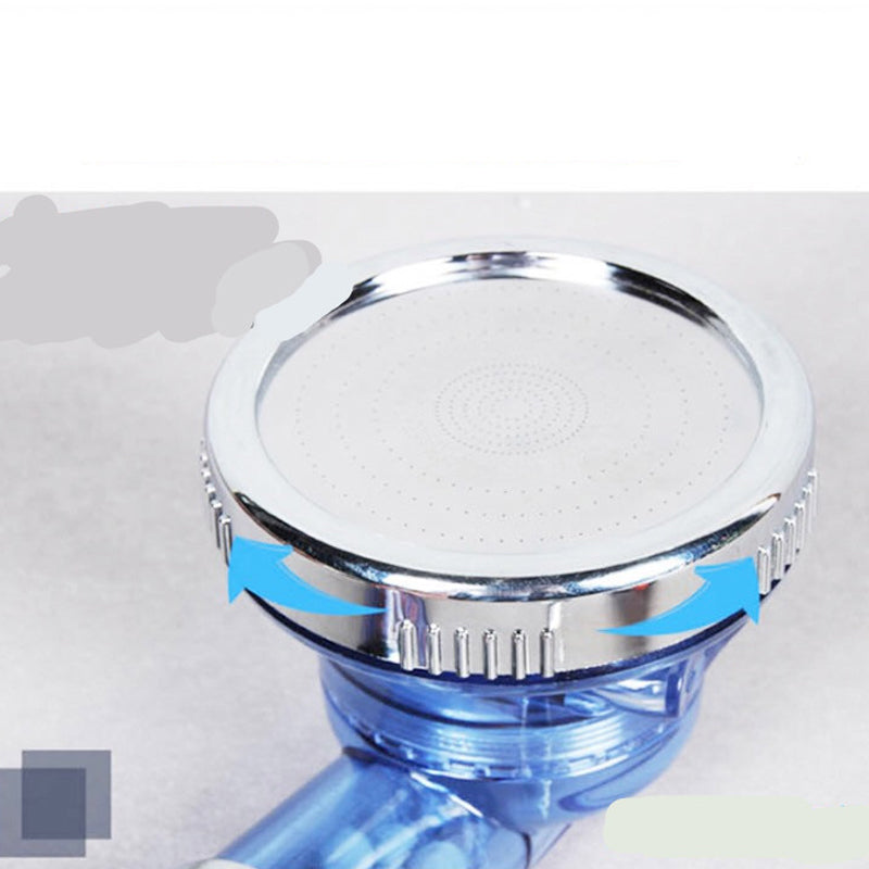 Pressure washing shower with negative ions
