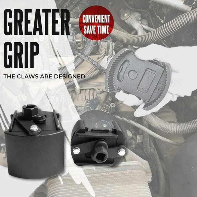 Adjustable oil filter wrench