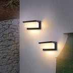 Modern Minimalist Solar Rectangle PC LED Outdoor Wall Light Lamp For Outdoor Patio