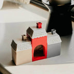 Christmas Small House Decorations Resin Winter Incense Cone Burner Decoration Landscape Decorative Gift