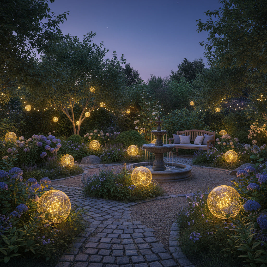 Solar-Powered Glass Ball Magical Garden Light