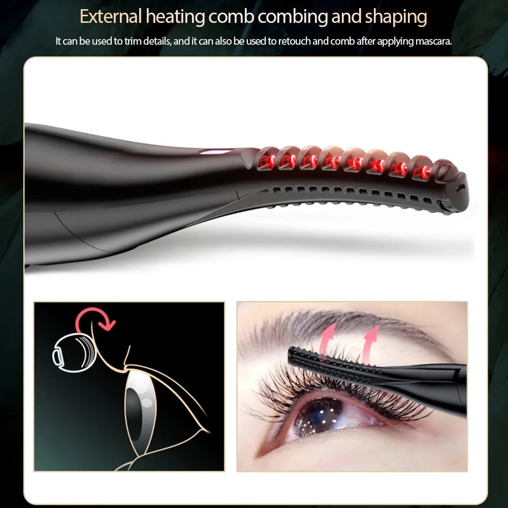 Rechargeable heated eyelash curler