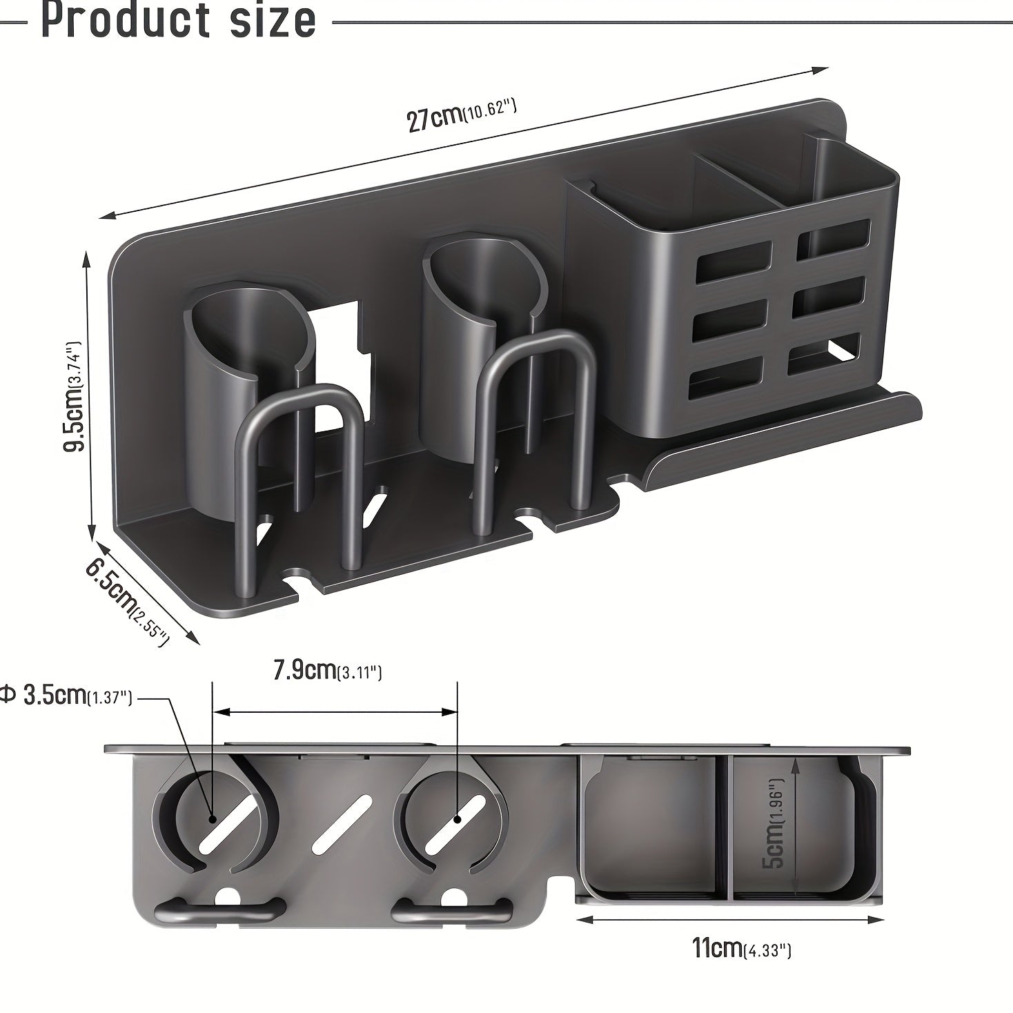BristleHub Wall-Mounted Electric Toothbrush Holder – Aluminium Bathroom Organiser with Drainage Holes