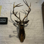 Hand-Painted Animal Head Wall Decor with UV-Resistant Finish