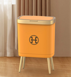 GoldenSlim Modern Trash Can with Lid