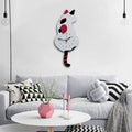 Nordic Cat Wobble-Tail Wall Clock