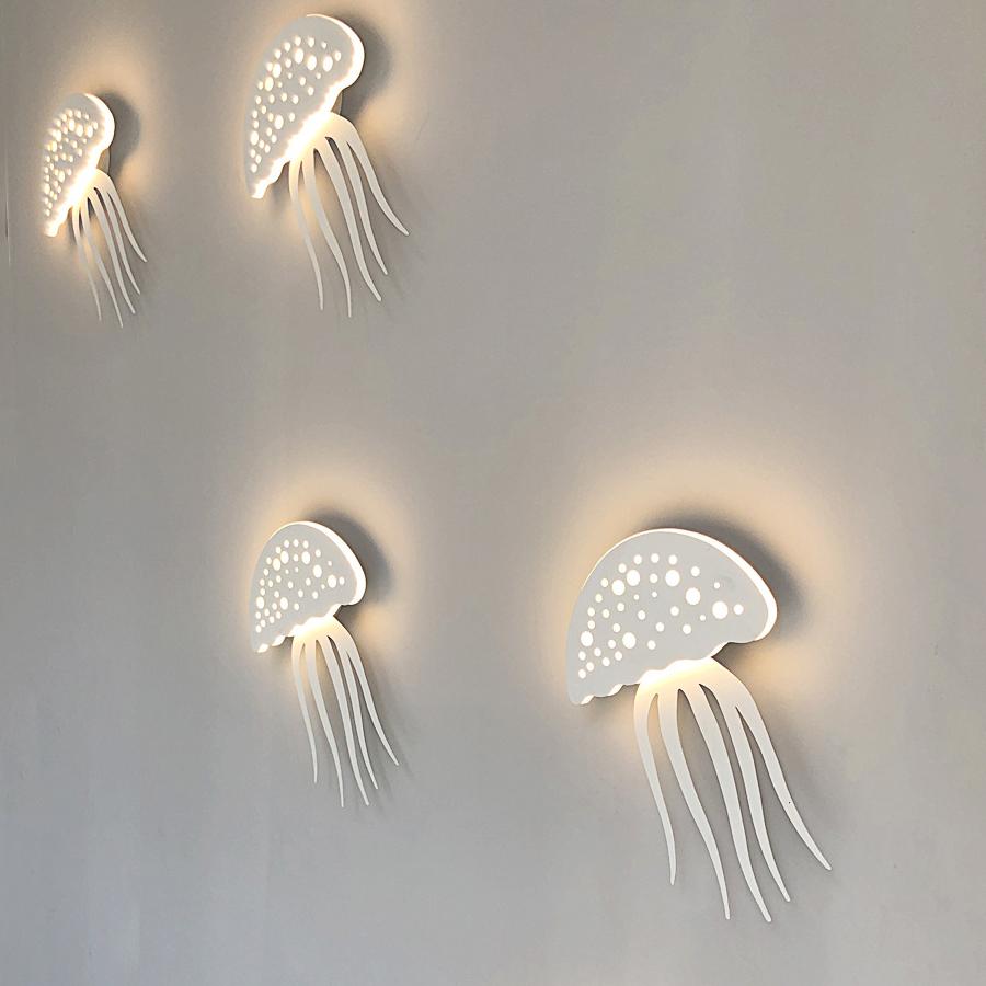Modern creative 1-Light LED Jellyfish Wall Light