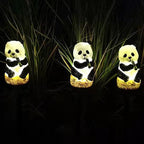 Solar resin panda outdoor waterproof patio decoration ground light