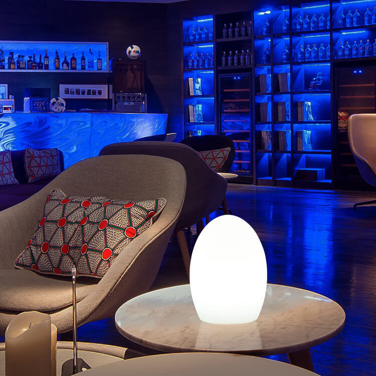 RGB ABS Egg-shaped LED Decorative Table Lamp