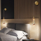 LumeTear Luxe LED Wall Lamp Dimmable Drop Design for Bedroom and Living Room