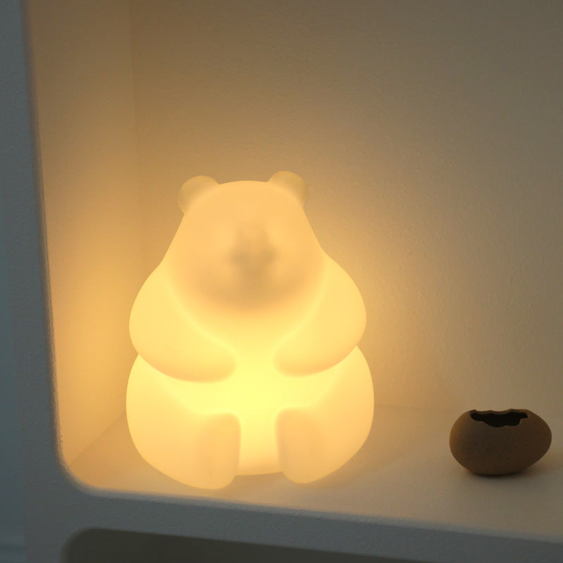 Contemporary Creative Bear PE LED Table Lamp for the Living Room