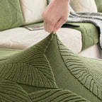 Waterproof Sofa Cover with Tropical Leaf Pattern – Elastic and Scratch Resistant – Full Protection for Sofas