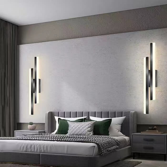 LuxLine Modern LED Wall Lamp | Minimalist Design | Iron & Acrylic | Dimmable Light