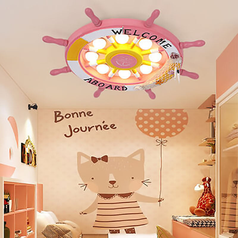 NautiGlow Children's Room LED Ceiling Lamp | Sailboat Design | Cartoon Style | Ambient Lighting
