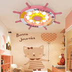 NautiGlow Children's Room LED Ceiling Lamp | Sailboat Design | Cartoon Style | Ambient Lighting