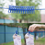 Portable elastic travel clothes rack