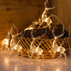 Battery-Powered Elk LED String Lights with Built-In LEDs and Multiple Lengths