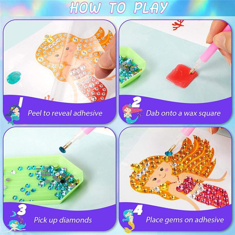 Large Gem Diamond Painting Stickers for Kids