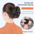 Bun Clipping Flower Buds Wig