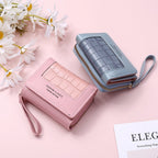 Large Capacity Multi-Card Zipper Tri-Fold Coin Purse