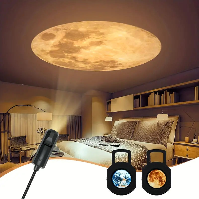 Renan - Large unique project light (Earth and Moon)