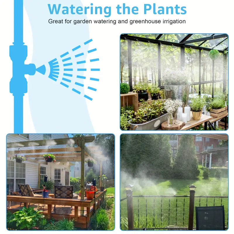Irrigation system for the garden – Drip irrigation kit with adjustable spray head and accessories