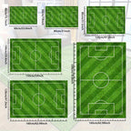 Football Field Pattern Carpet - non-slip washable lounge mats for living room, bedroom, garden or gaming room