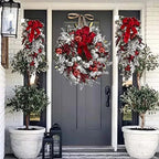 Cordless Prelit Holiday Trim | LED Lights, Auto-Timer & Premium Red/White Decor