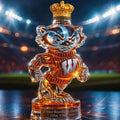 Wisconsin Badgers 3-time Rose Bowl Champion Whiskey Bottle