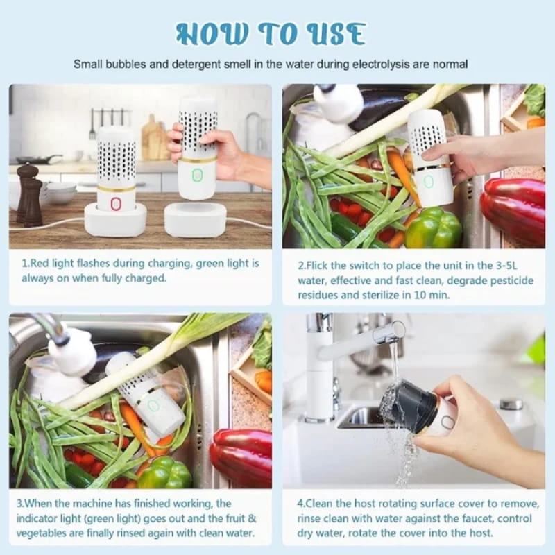 PureZest – Instantly removes 99% of bacteria and pesticides from food