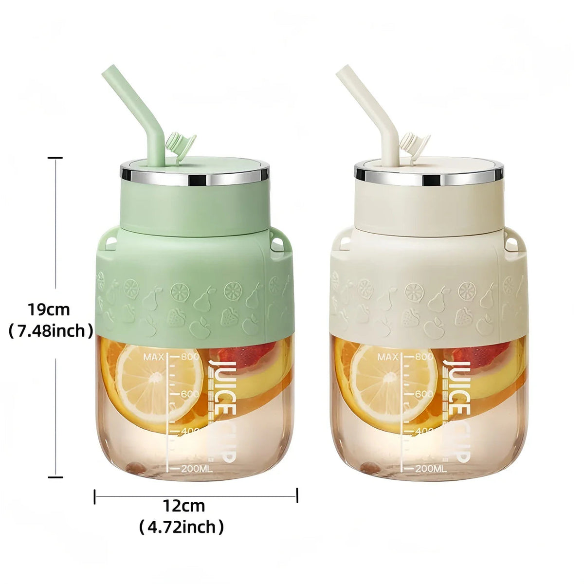 2in1 Bottle Mixer with Straw 800ml - Perfect for On the Go!