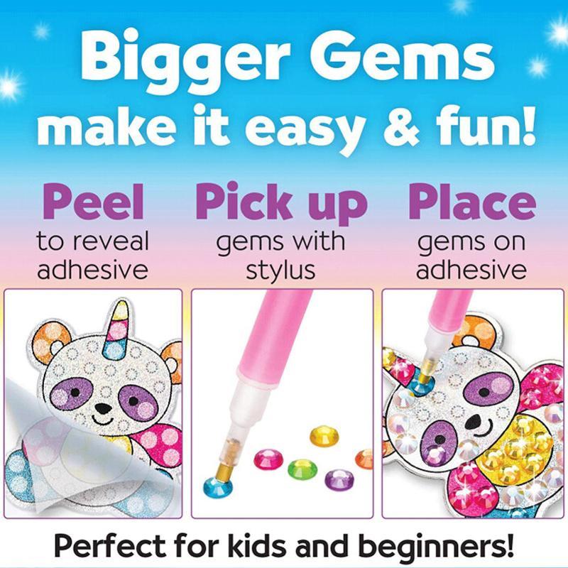 Large Gem Diamond Painting Stickers for Kids