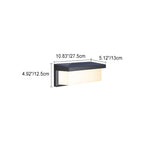 Modern Minimalist Solar Rectangle PC LED Outdoor Wall Light Lamp For Outdoor Patio