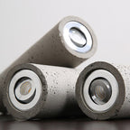 StoneCast Industrial Cylinder Pendant Light made of Concrete | 1 Light | Smooth or Rough Surface
