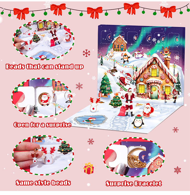 Christmas DIY Crystal Santa Blind Box Jewelry