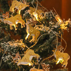 Battery-Powered LED Christmas String Lights with 10 or 20 Bells and Elk Designs