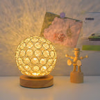 Modern Minimalistic Round USB Rechargeable LED Night Light Table Lamp