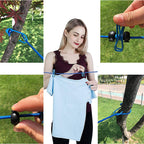 Portable elastic travel laundry rack