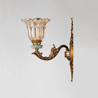 FlorisLuxe European Wall Lamp | Blossom Design | 1-2 Flames | High-Quality Resin & Glass | Elegance for Living Room & Hallway
