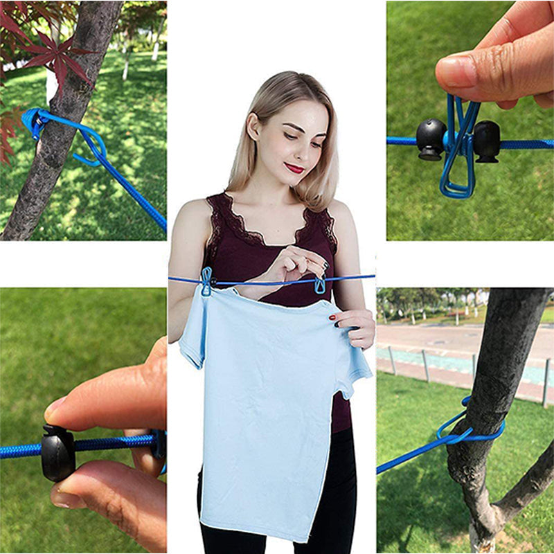 Portable elastic travel dress rack