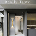 Modern Simple Long Horn 2-Light LED Indoor and Outdoor Wall Light